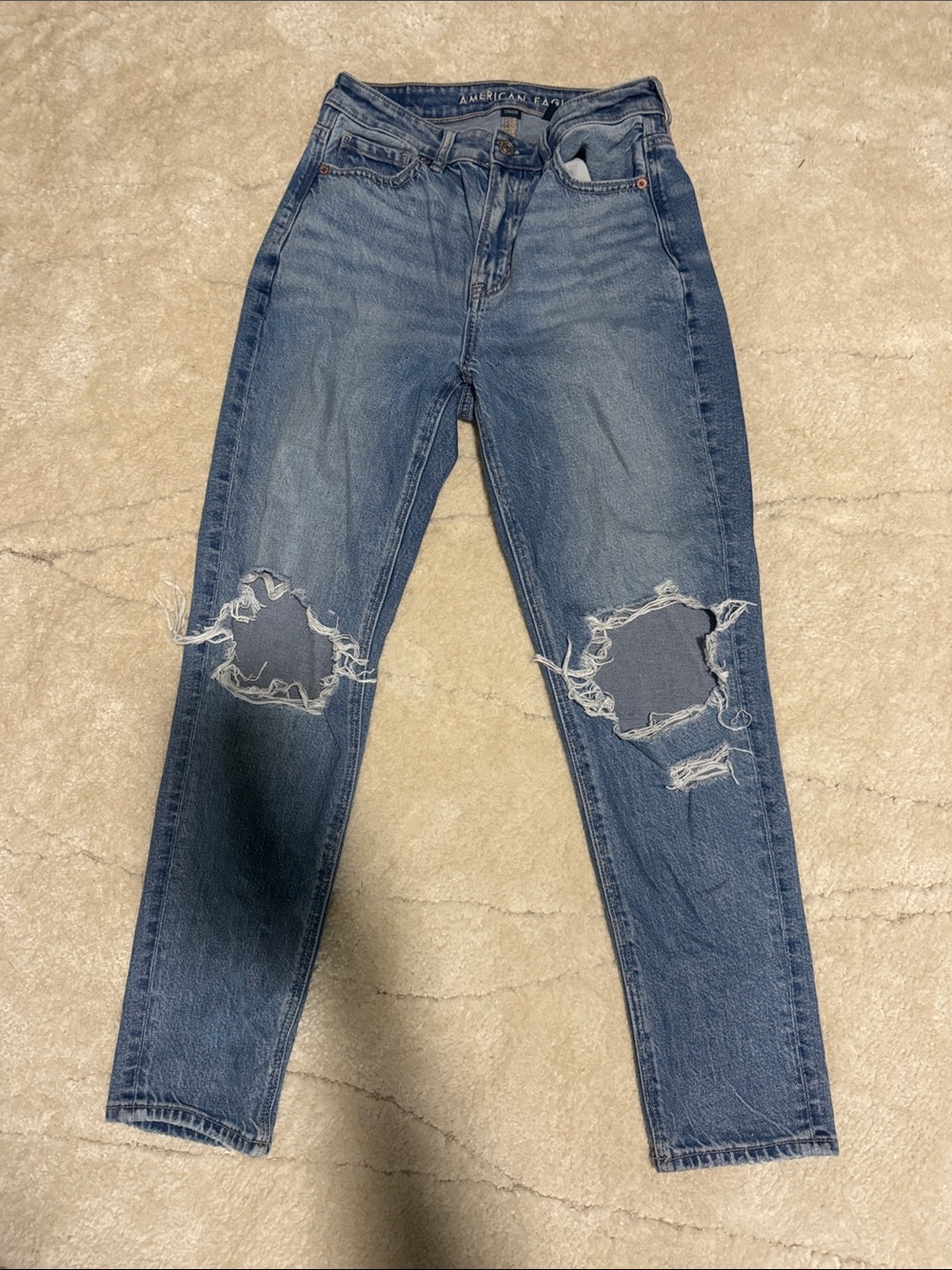 American Eagle Outfitters Women’s Distressed Blue Skinny Jeans